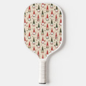 Christmas Gnome Party Pattern Pickleball Schläger (Rückseite)