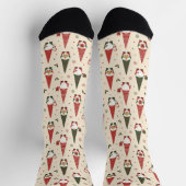 Christmas Gnome Party Pattern Socken (Oben)