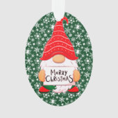 Christmas Gnome personalisiert Ornament (Vorderseite)