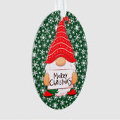 Christmas Gnome personalisiert Ornament (Vorderseite)