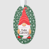 Christmas Gnome personalisiert Ornament (Vorderseite)