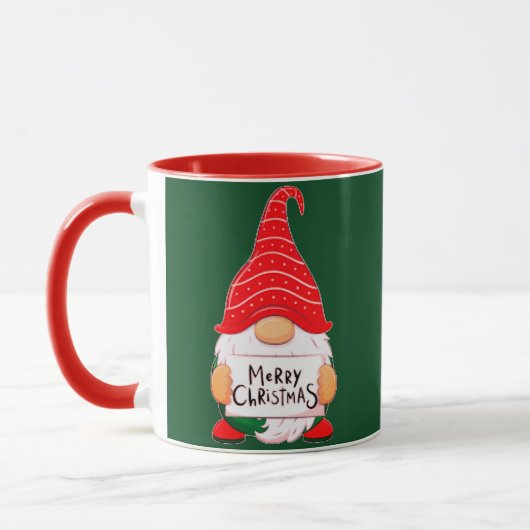 Christmas Gnome personalisiert Tasse (Links)