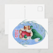 Christmas Gnome Postcard | Feiertag Postkarte (Vorne/Hinten)