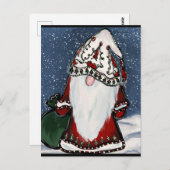 CHRISTMAS GNOME POSTKARTE (Vorne/Hinten)