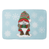 Christmas Gnome Red Green Niedlich Badematte (Vorderseite)