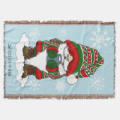 Christmas Gnome Red Green Niedlich Decke (Vorderseite)