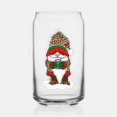 Christmas Gnome Red Green Niedlich Dosenglas (Rückseite)