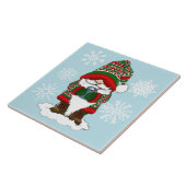 Christmas Gnome Red Green Niedlich Fliese (Seite)
