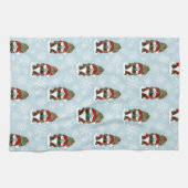 Christmas Gnome Red Green Niedlich Geschirrtuch (Horizontal)