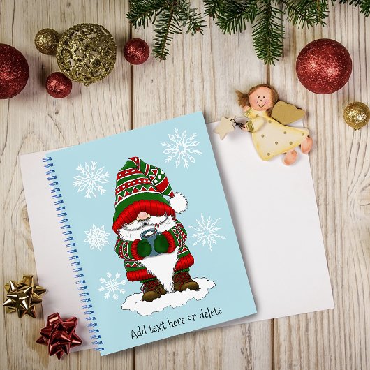 Christmas Gnome Red Green Niedlich Notizblock
