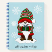 Christmas Gnome Red Green Niedlich Notizblock (Vorderseite)