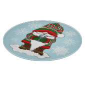 Christmas Gnome Red Green Niedlich Schneidebrett (Ecke)