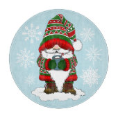 Christmas Gnome Red Green Niedlich Schneidebrett (Vorderseite)
