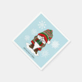 Christmas Gnome Red Green Niedlich Serviette (Ecke)