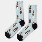 Christmas Gnome Red Green Niedlich Socken (Linkes Detail)