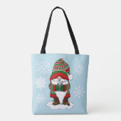 Christmas Gnome Red Green Niedlich Tasche (Rückseite)