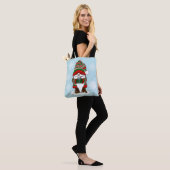 Christmas Gnome Red Green Niedlich Tasche (Am Model)