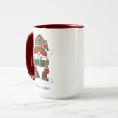 Christmas Gnome Red Green Niedlich Tasse (Vorderseite Links)