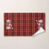 Christmas Gnome Red Karierte Liebe Joy Peace Gray Badhandtuch Set (Handtuch)