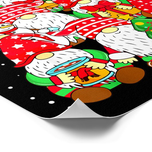 Christmas Gnome Shirt For Family Pajamas Gnome Xma Poster (Ecke)