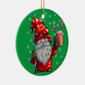 Christmas Gnome Shirt Männer Frauen Buffalo Karier Keramik Ornament (Rechts)