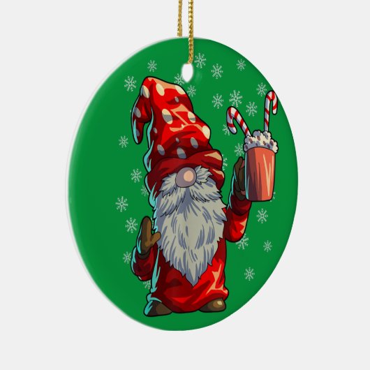 Christmas Gnome Shirt Männer Frauen Buffalo Karier Keramik Ornament (Rechts)