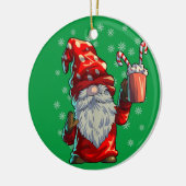 Christmas Gnome Shirt Männer Frauen Buffalo Karier Keramik Ornament (Links)