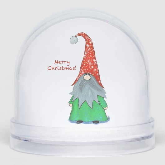 Christmas Gnome Snow Globe Schneekugeln (Vorderseite)