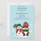 Christmas Gnome Snowman Niedlich Einladung (Vorderseite)