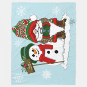 Christmas Gnome Snowman Niedlich Fleecedecke (Vorderseite)