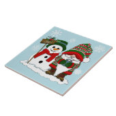 Christmas Gnome Snowman Niedlich Fliese (Seite)