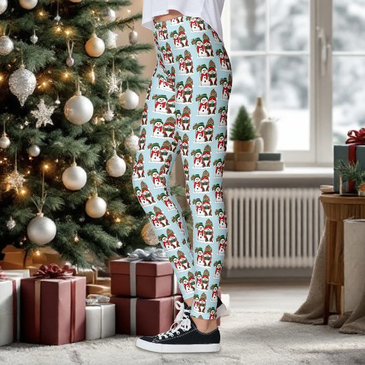 Christmas Gnome Snowman Niedlich Leggings