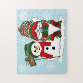 Christmas Gnome Snowman Niedlich Puzzle (Vertikal)