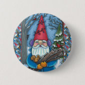 CHRISTMAS GNOME, SQUIRREL, WOODPECKER & KARDINAL BUTTON (Vorderseite)