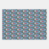 CHRISTMAS GNOME, SQUIRREL, WOODPECKER & KARDINAL GESCHENKPAPIER SET (Vorderseite 2)