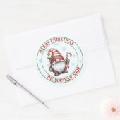 Christmas Gnome Sticker | Editable Text Label (Umschlag)