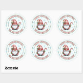 Christmas Gnome Sticker | Editable Text Label (Blatt)