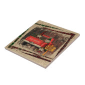 Christmas Gnome Sweet Gnome Red Truck Kariert Fliese (Seite)