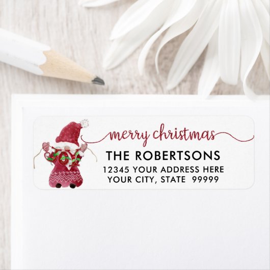 Christmas Gnome Watercolor Joy Script Typografie (Insitu)