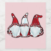 CHRISTMAS GNOME WEINETIKETT (Einzelnes Label)