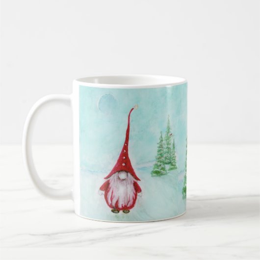 Christmas Gnome Whimsical Kaffeetasse (Links)