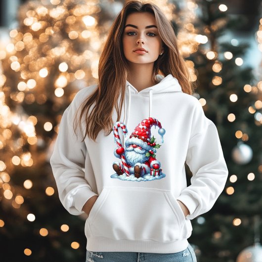 Christmas Gnome with Candy and Gift Box Hoodie