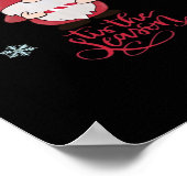 Christmas Gnome With Candycane Poster (Ecke)