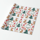 Christmas gnome wrapping paper Scandinavian  Geschenkpapier (Ungerollt)