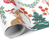 Christmas gnome wrapping paper Scandinavian Geschenkpapier (Rolleneckpunkt)