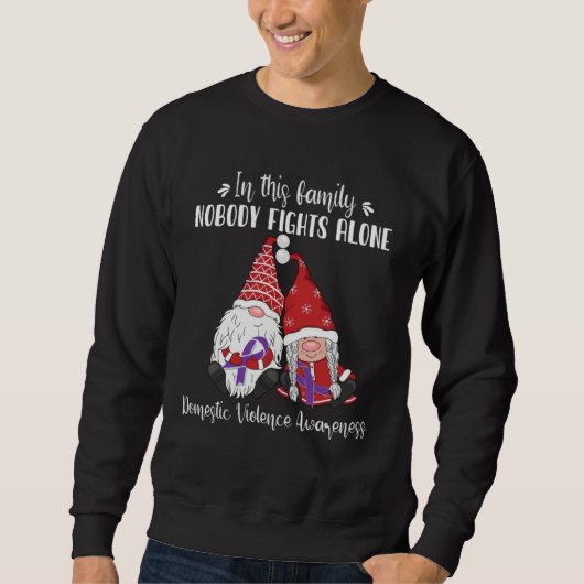 Christmas Gnomes Domestic Violence Awareness Sweatshirt (Vorderseite)
