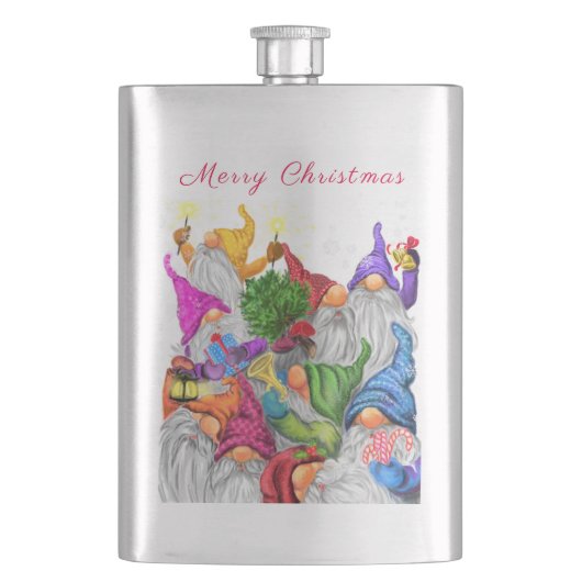 Christmas Gnomes Flask Flachmann (Vorderseite)