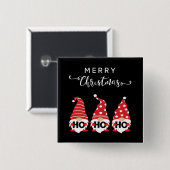 Christmas Gnomes Ho Ho Ho Ho Button (Vorne & Hinten)