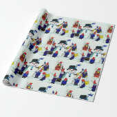 CHRISTMAS GNOMES IM SCHNEE GESCHENKPAPIER (Ungerollt)