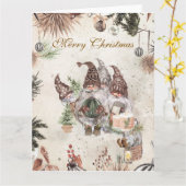 Christmas gnomes karte (Gelbe Blume)